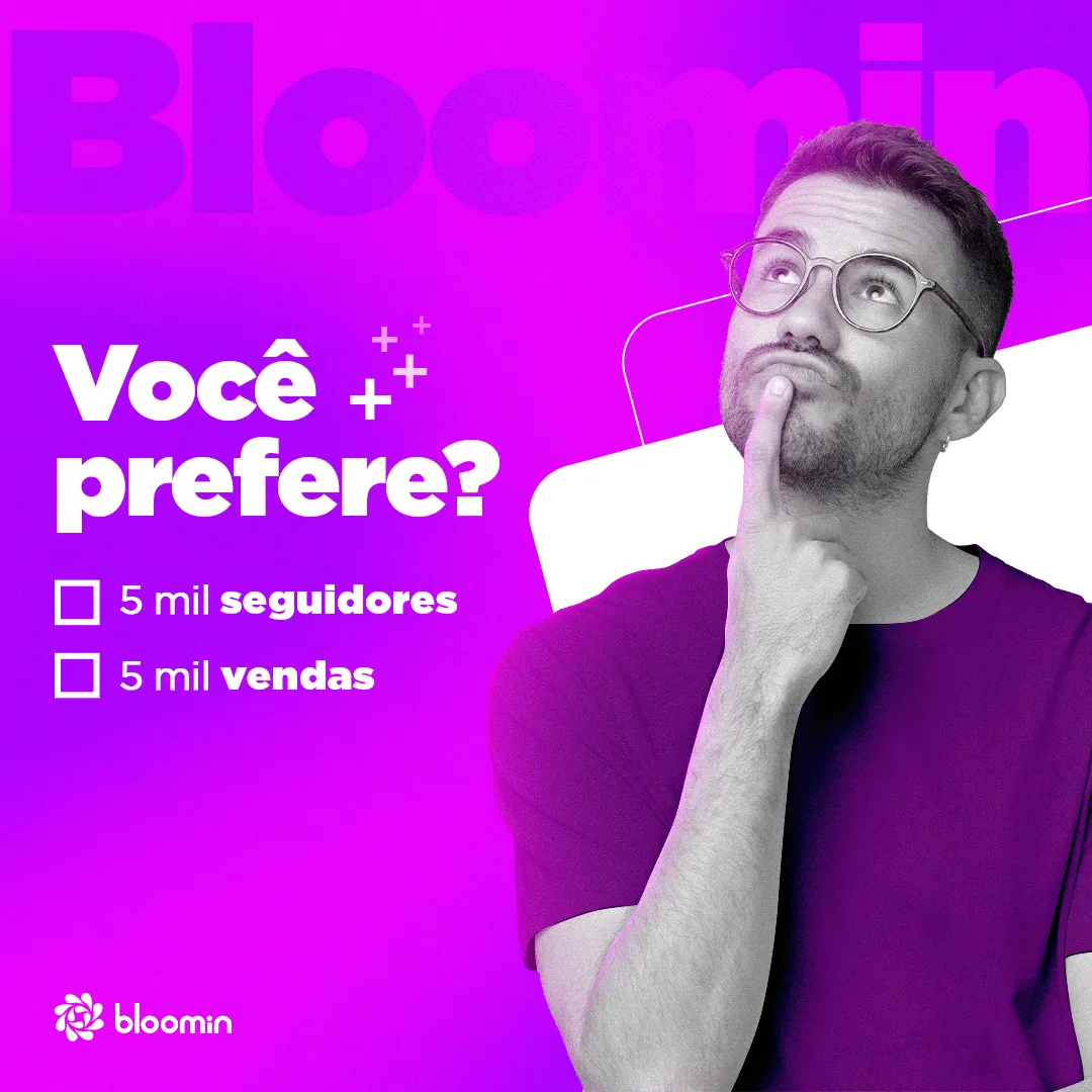 Post de redes sociais da Agência Blooming